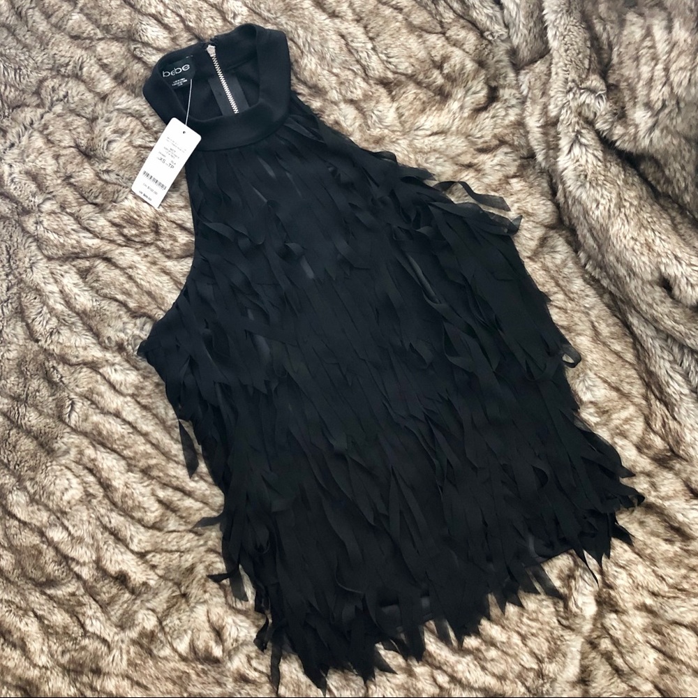 bebe black top NWT